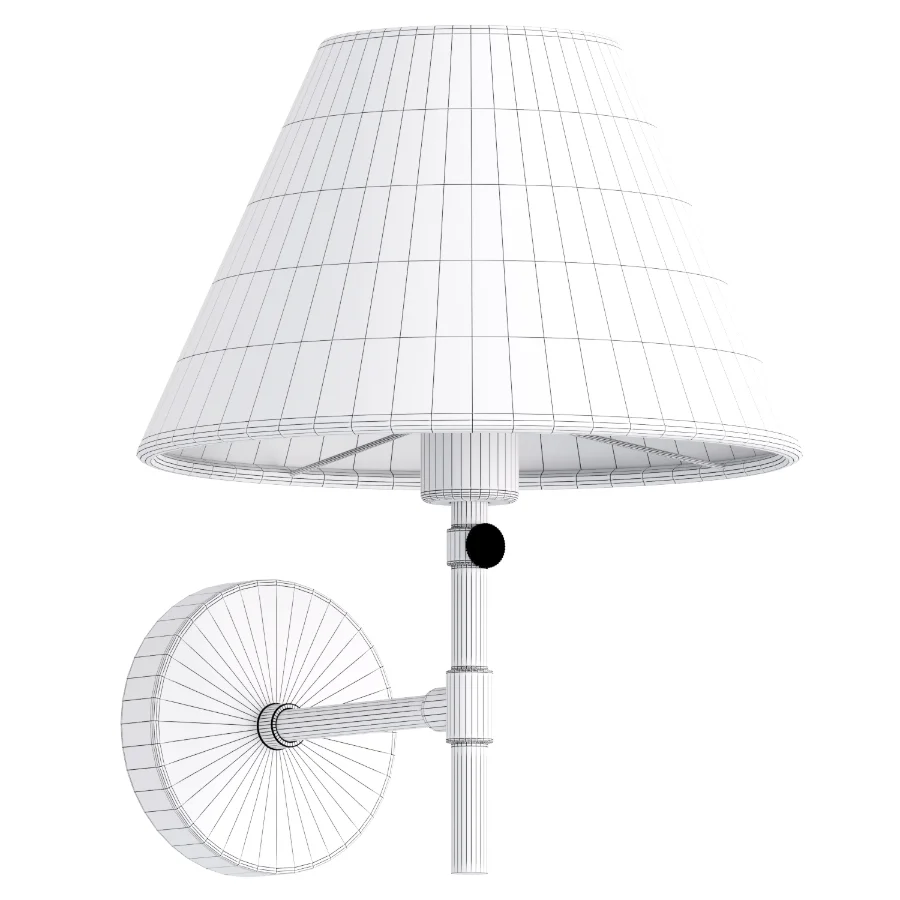 WALL LIGHT WITH LINEN LAMPSHADE Image 1