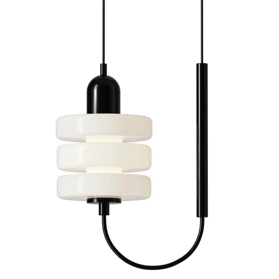 Minimalist Frosted Glass Lantern LED Pendant Light Image 1