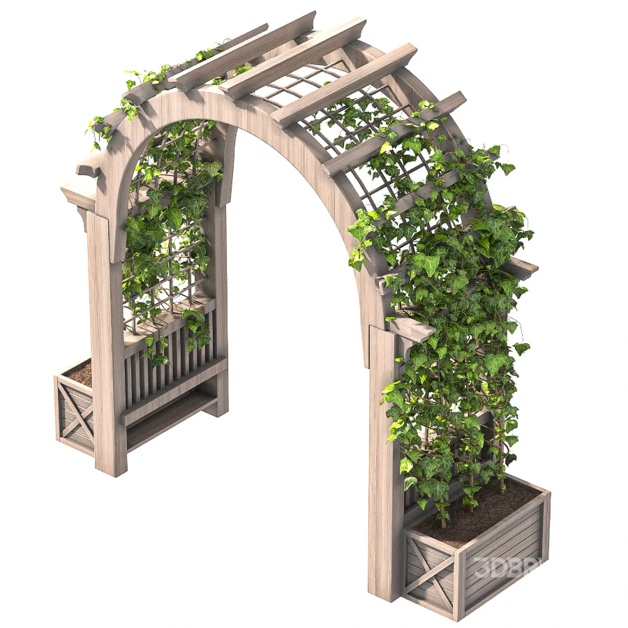 Wooden Garden Arbor 05 Image 4