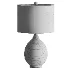 Blue Ceramic Table Lamp Drum Shade - Thumbnail 3