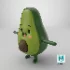Avocado Cartoon 3D Character - Thumbnail 24