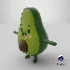 Avocado Cartoon 3D Character - Thumbnail 21