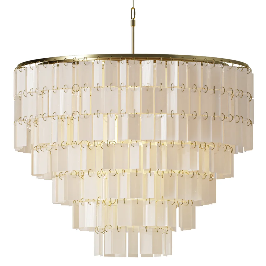 ALOADecor Capiz Shell Farmhouse Chandelier Image 2