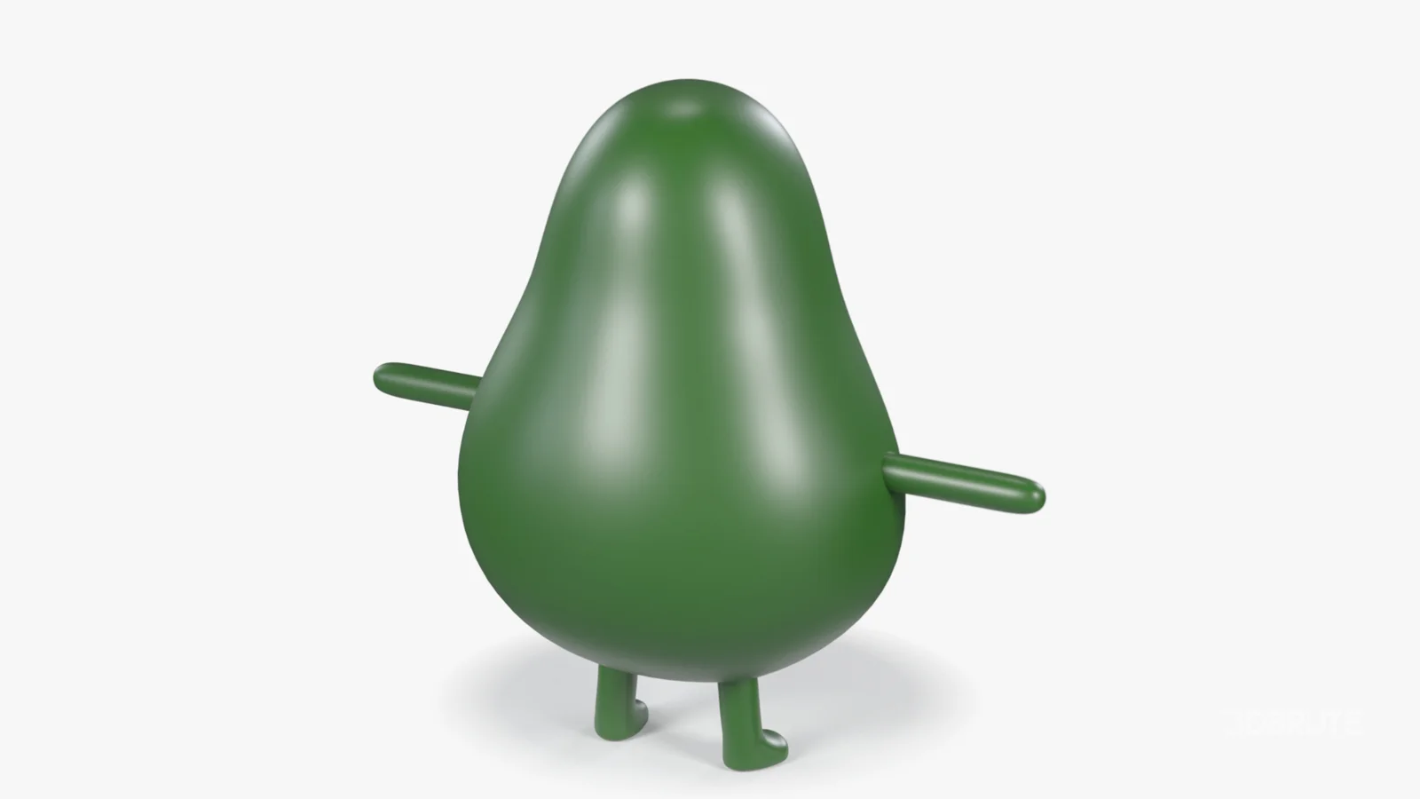 Avocado Cartoon 3D Character Image 2