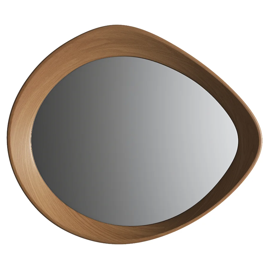 Asymmetrical Wooden Frame Mirror 05 Image 1