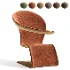 Modern Sculptural Armchair with Soft Fabric Upholstery - Thumbnail 6