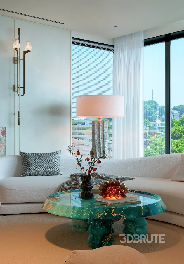 Luxurious living room and dining room Image 4