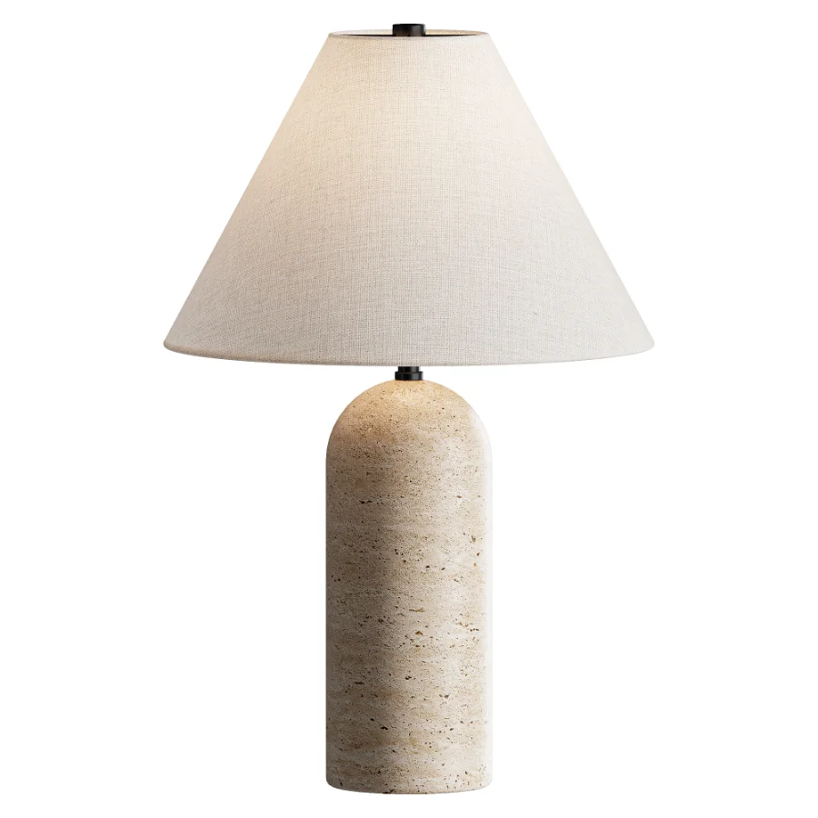 Astere Travertine Table Lamp Image 1