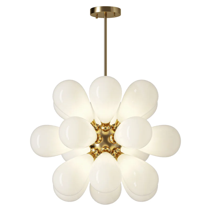 Modern Cluster Frosted Glass Bubble Chandelier Image 1