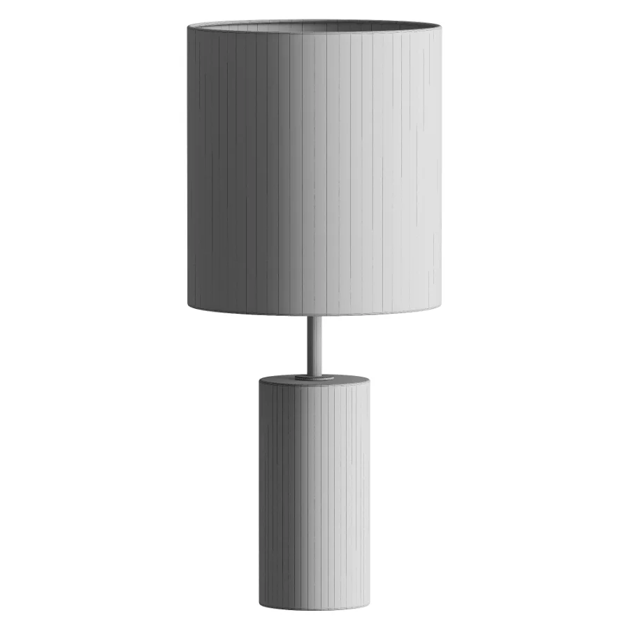Adesso Wood Column Modern Table Lamp Image 1