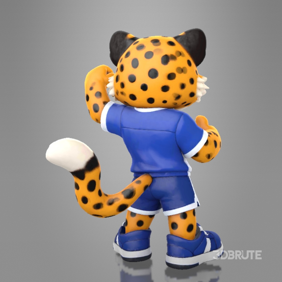 Cartoon Leopard Mascot Character Image 2