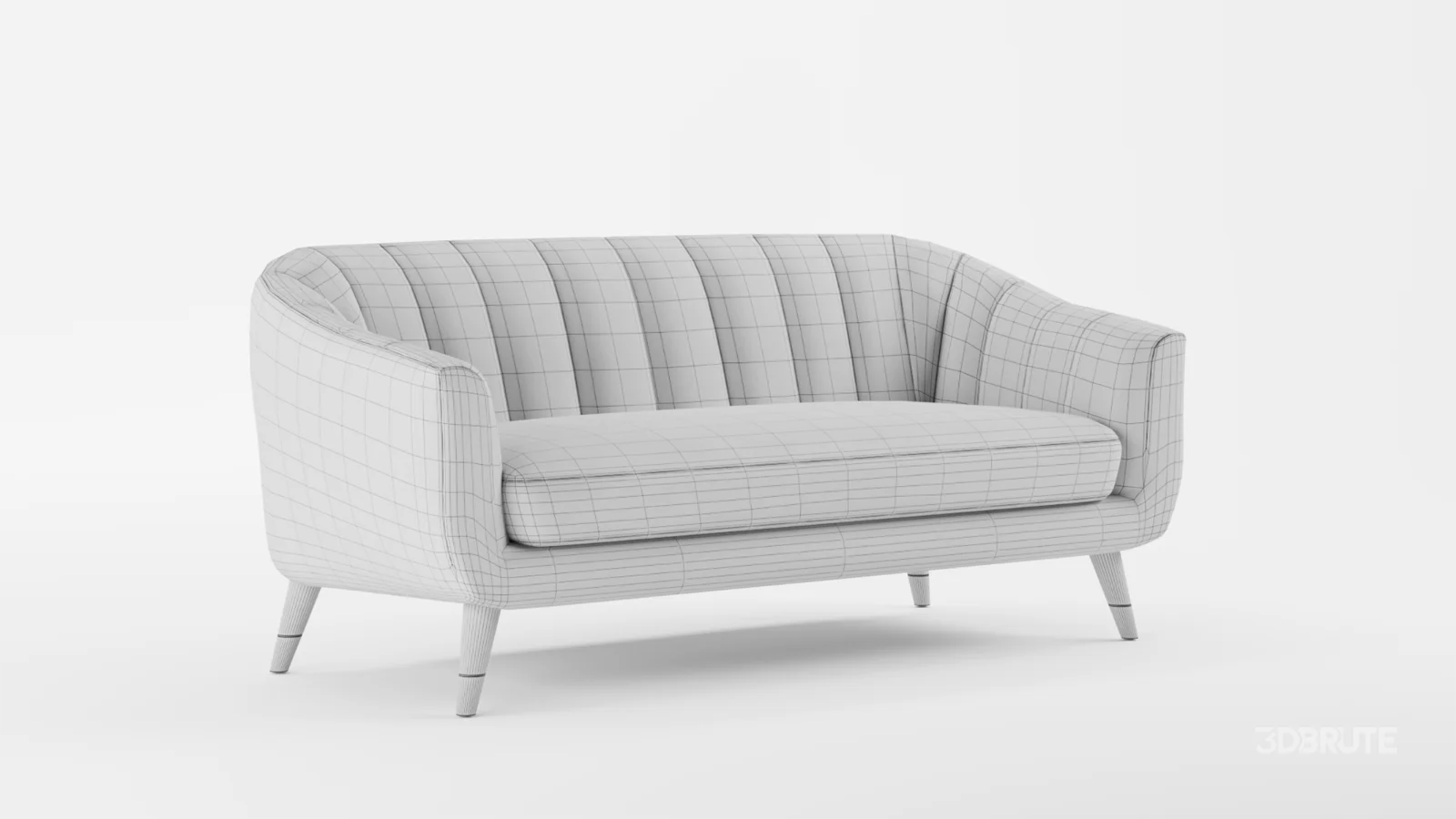 Steffan Wide Velvet Flared Arm Sofa Image 10