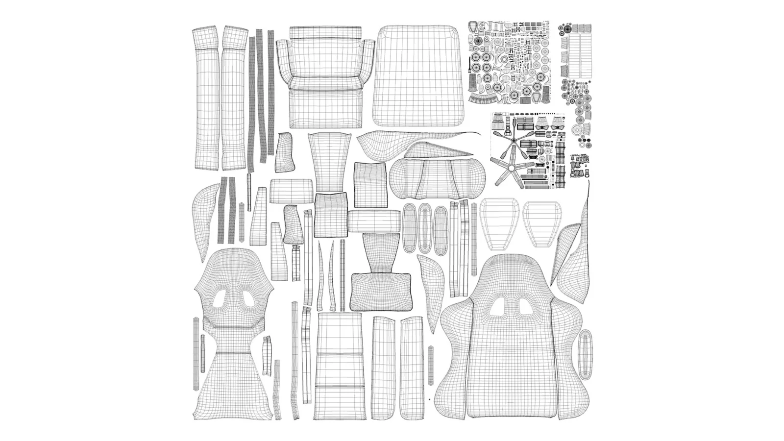 Gaming Chair with Massager Lumbar Support Image 8
