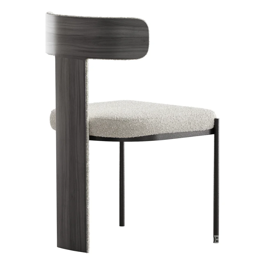Contemporary Armless Chair with Padded Upholstery Image 5
