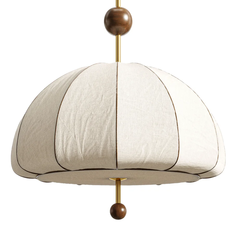 Vintage Floral Pattern Fabric Dome Pendant Light Image 5