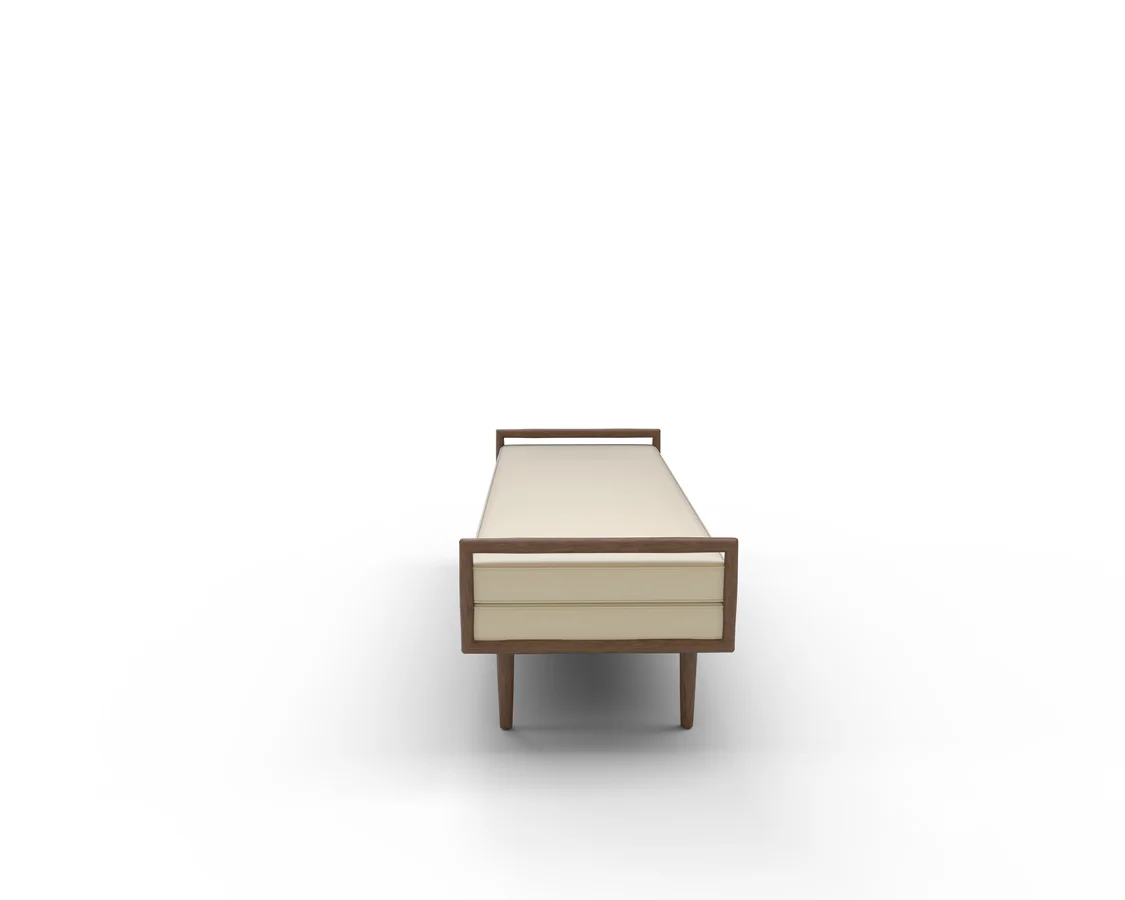 West Elm Nico Leather Bench Image 2
