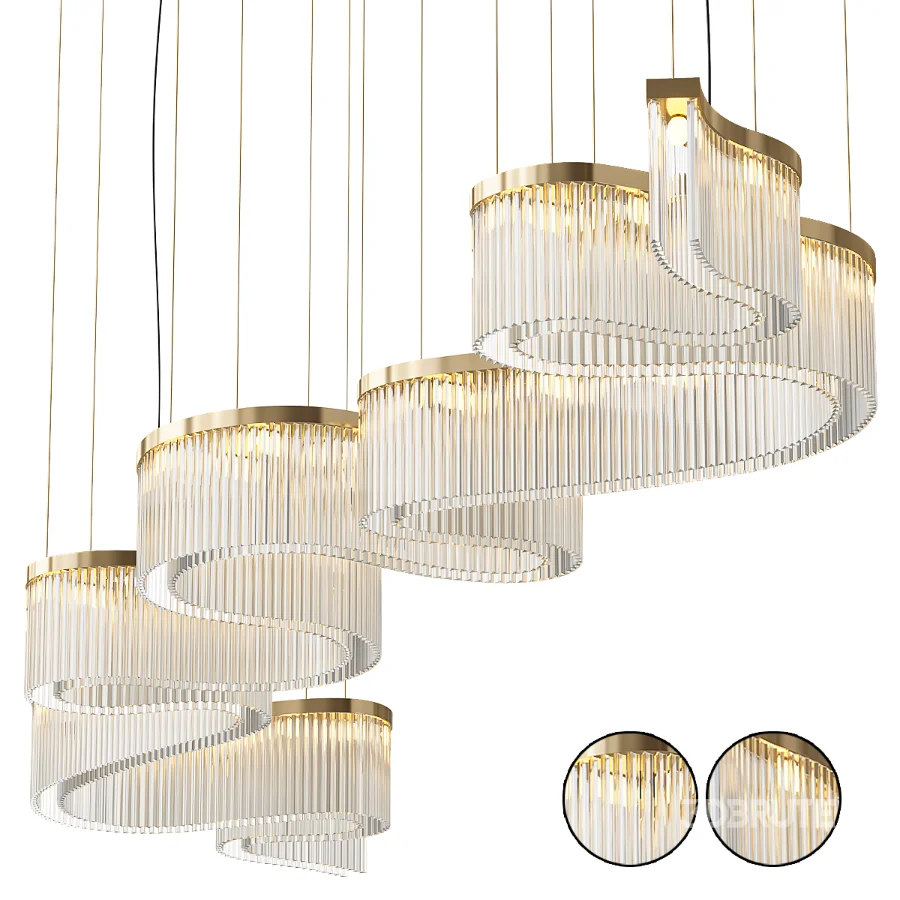 Chandelier Contemporary Double Layer by Paralume Marina Image 1