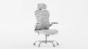 aveza office medium back chair mesh and fabric-dark grey - Thumbnail 10