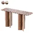 Marble Wood Ivory Console - Thumbnail 3
