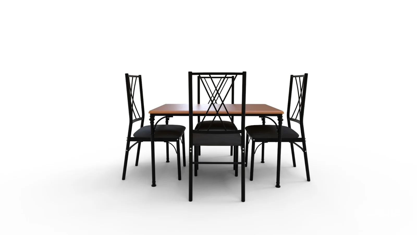 Kitchen Table and Chairs for 4 with Padded Seats Image 7