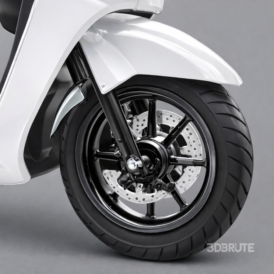 Modern White Electric Scooter Image 9