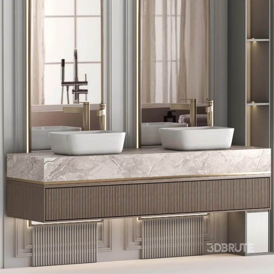 Bathroom furniture N052 in Neoclassic and Modern style Image 1