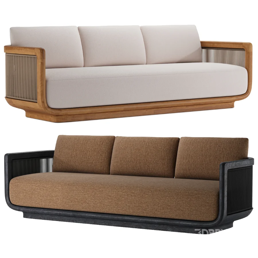 RH Brera Teak Sofa Image 1