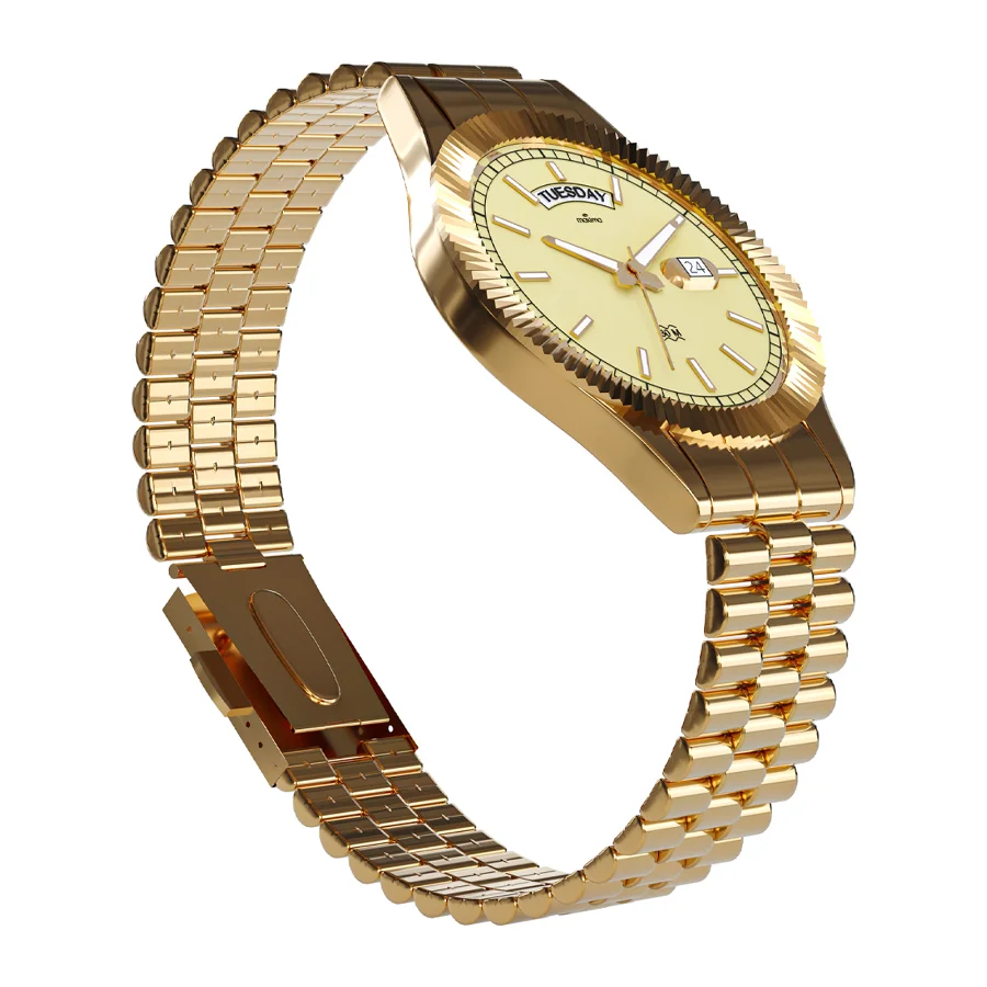 Maxima GOLD Men Gold Dial Analogue Watch Image 2