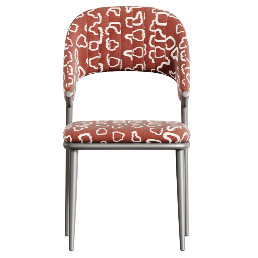 Contemporary Low Back Faux Leather Dining Chair Image 6