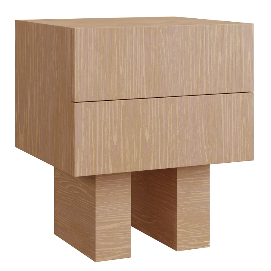 Bertu Nightstand Suelo Modern Oak Nightstand Image 2