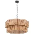Light Scalloped Rope Drum Chandelier - Thumbnail 1