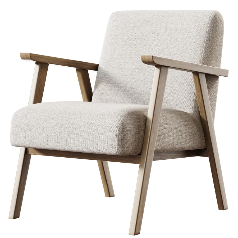 Ebbe Ecru Linen Armchair Image 2