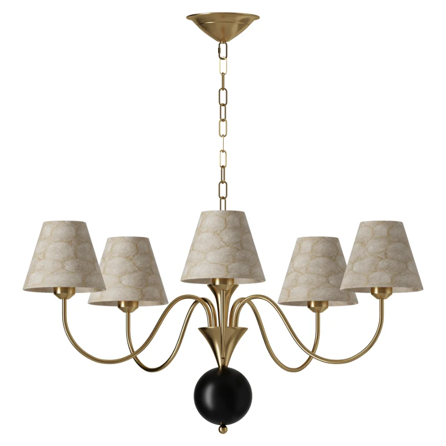 Micahell Capiz Shell Branch Chandelier 5 heads Image 2