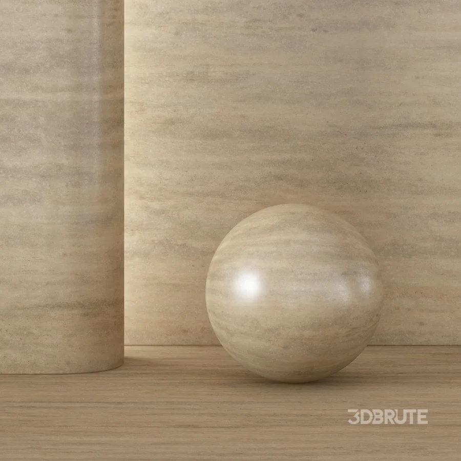 Beige Travertine Vein Cut Material Image 1