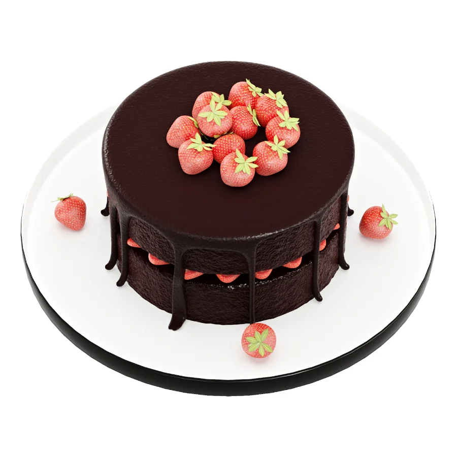 Chocolate Cake With Strawberry Filling Image 4