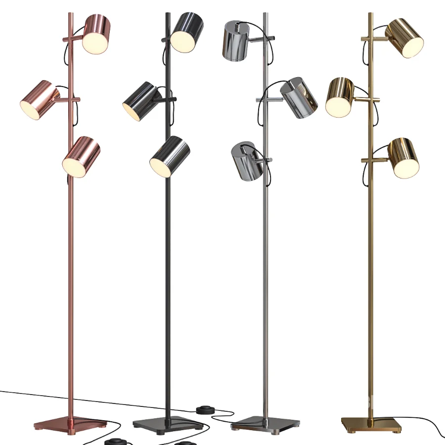 Adjustable nickel floor lamp Image 4