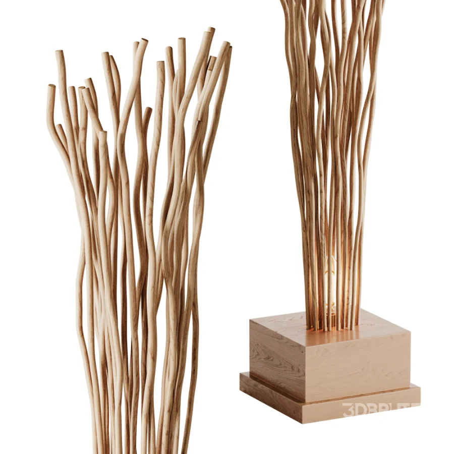 Wooden Floor Lamp 03 Image 3