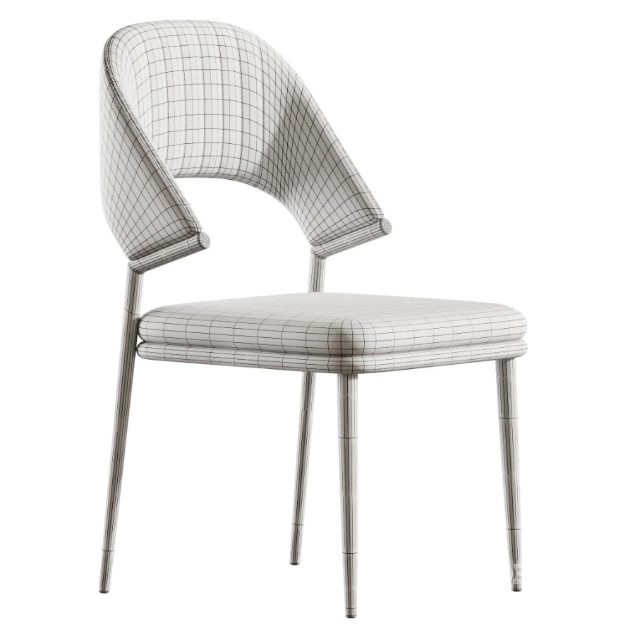 Contemporary Low Back Faux Leather Dining Chair Image 8