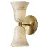 Brass Hourglass Sconce with Stone Shades - Thumbnail 1