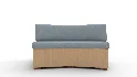 Hampton Round Sectional Slipcover Valdese Indigo - Thumbnail 3