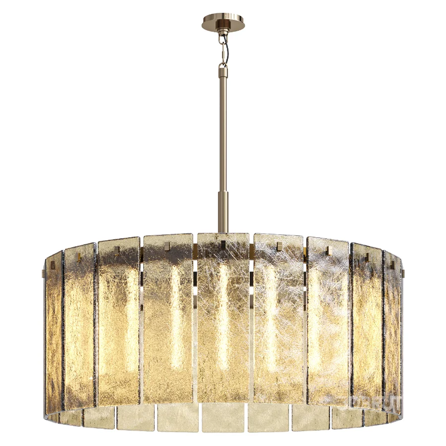 Calamette Modern Glass Round Chandelier Image 3
