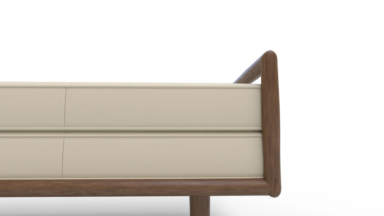 West Elm Nico Leather Bench Image 1