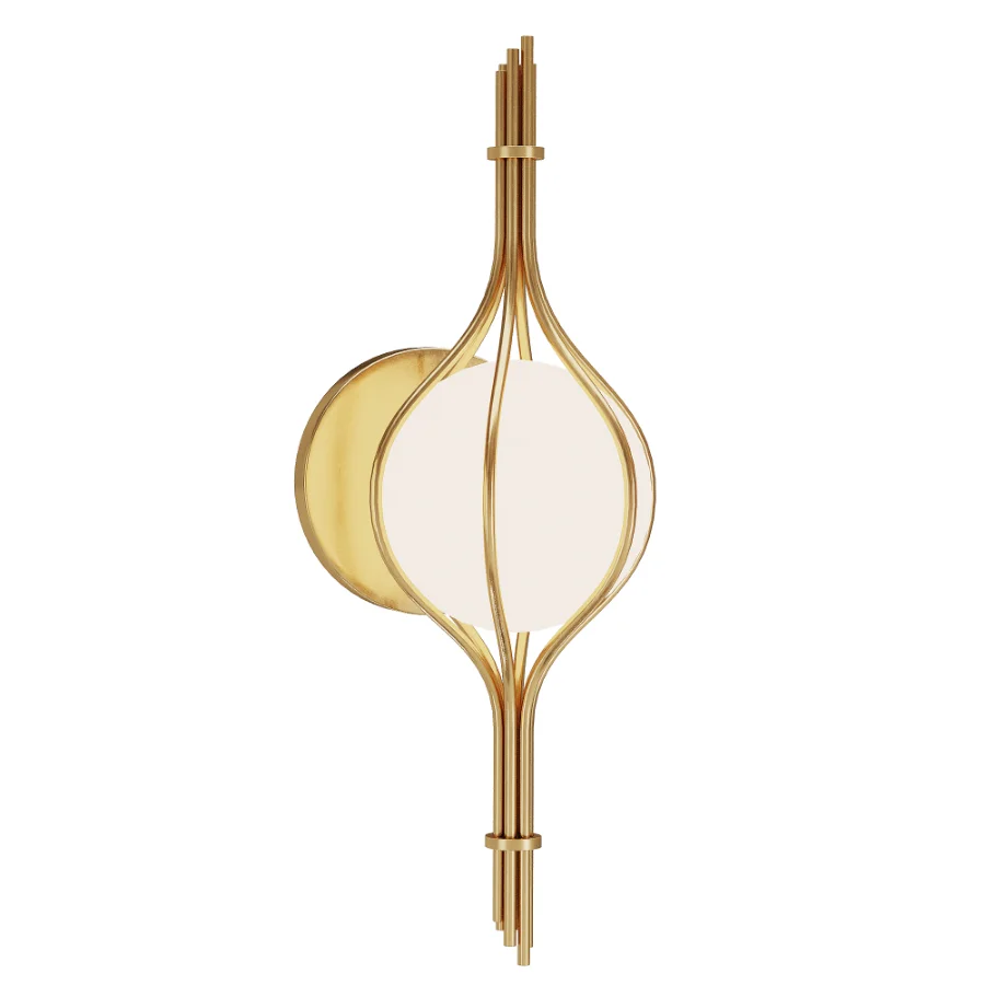 Modern Vintage Brass Wall Lamp Image 3