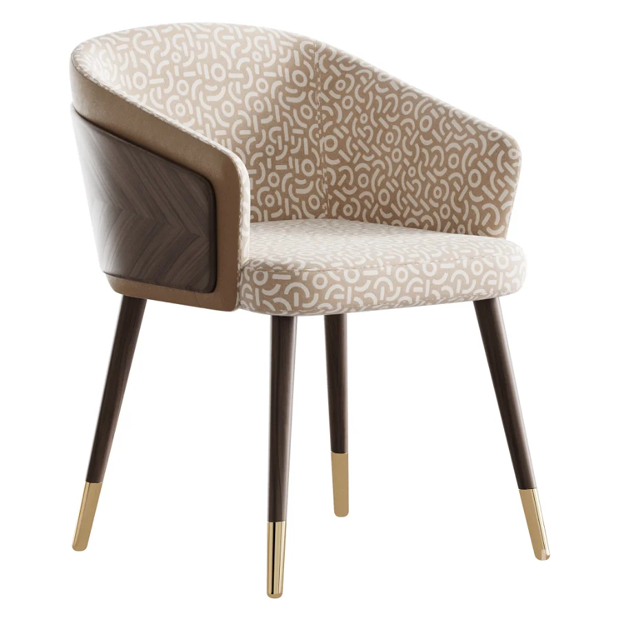 Contemporary Style Wooden Dining Chair Parsons Dining ArmChair Image 3