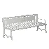 6 Foot Contour Slatted Thermoplastic Buddy Bench - Thumbnail 3