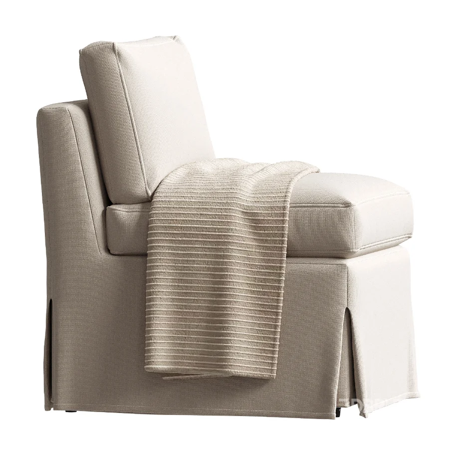 Fable Slipcover Dining Slipper Chair Beige Image 1