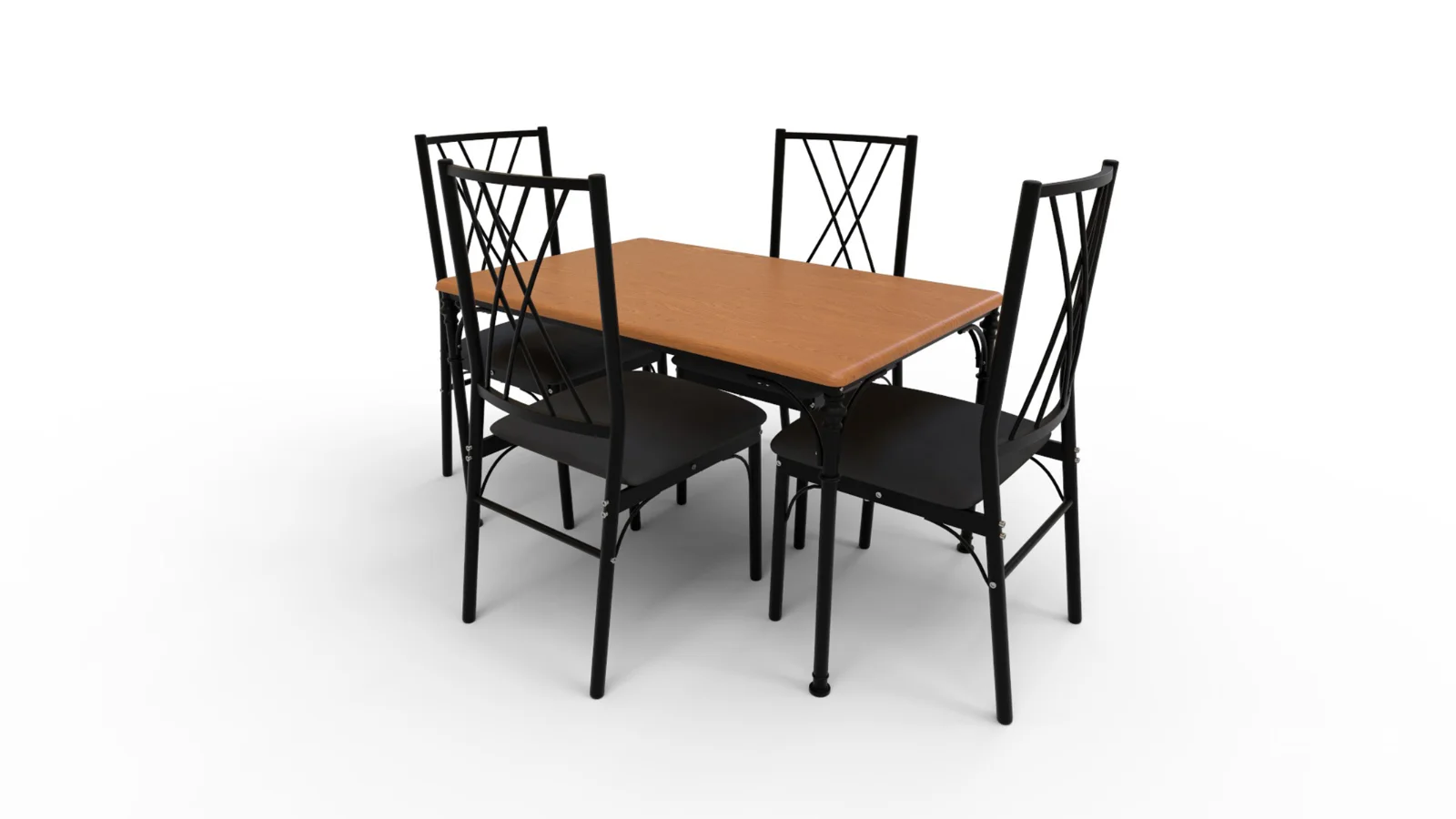Kitchen Table and Chairs for 4 with Padded Seats Image 4
