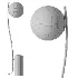 Small floor lamp Cora with travertine base - Thumbnail 3