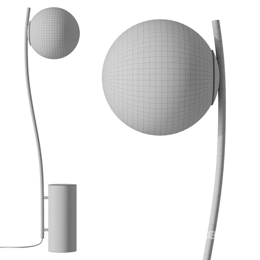 Small floor lamp Cora with travertine base Image 3