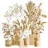 AV Indoor Plants Set 463 Ficus lyrata and Cyara Areca Palm and Aspidistra Elatio and Ficus Dracaena Marginata - Thumbnail 7